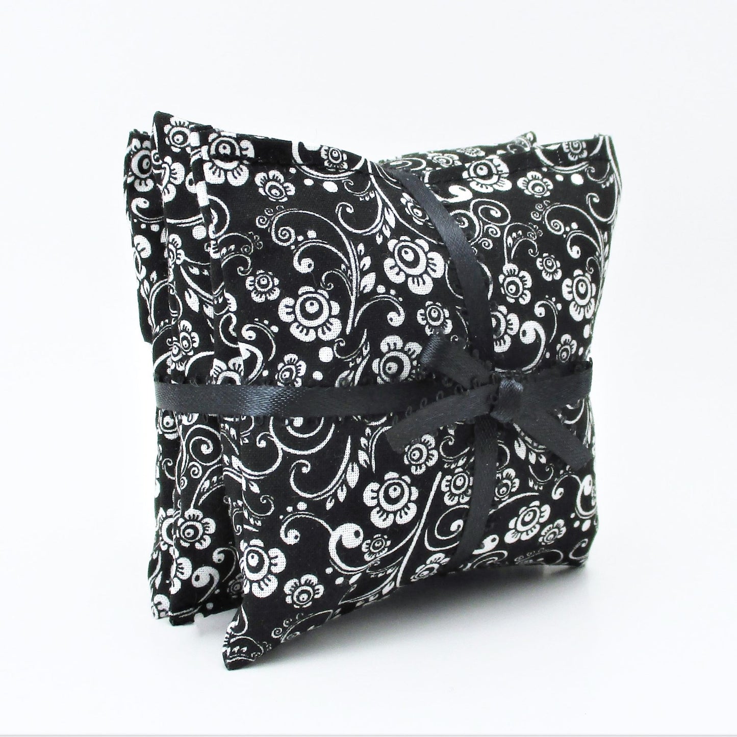 Black & White Lavender Sachets Set of 3, Modern Floral, French Lavender Gift, Handmade