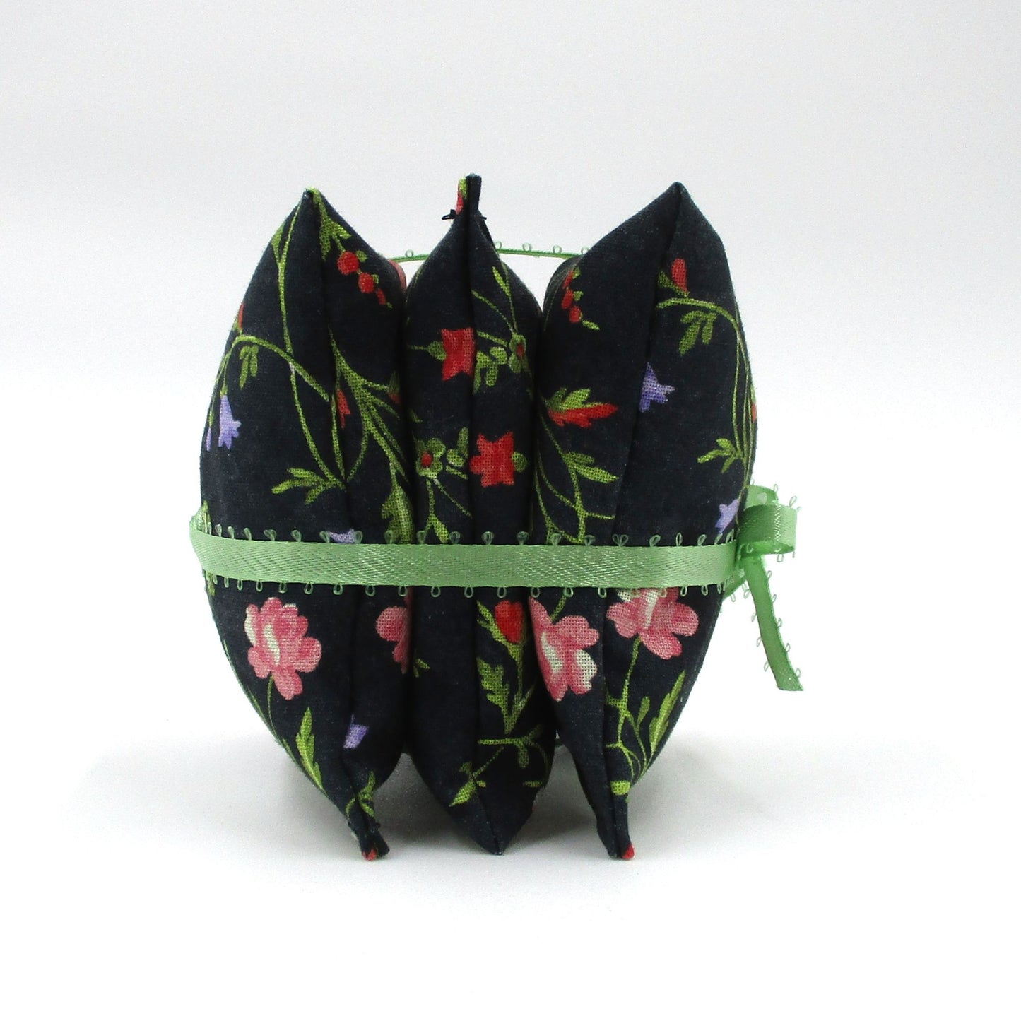 French Lavender Sachets Set of 3, Black Floral Handmade Drawer Sachets, Unique Gift