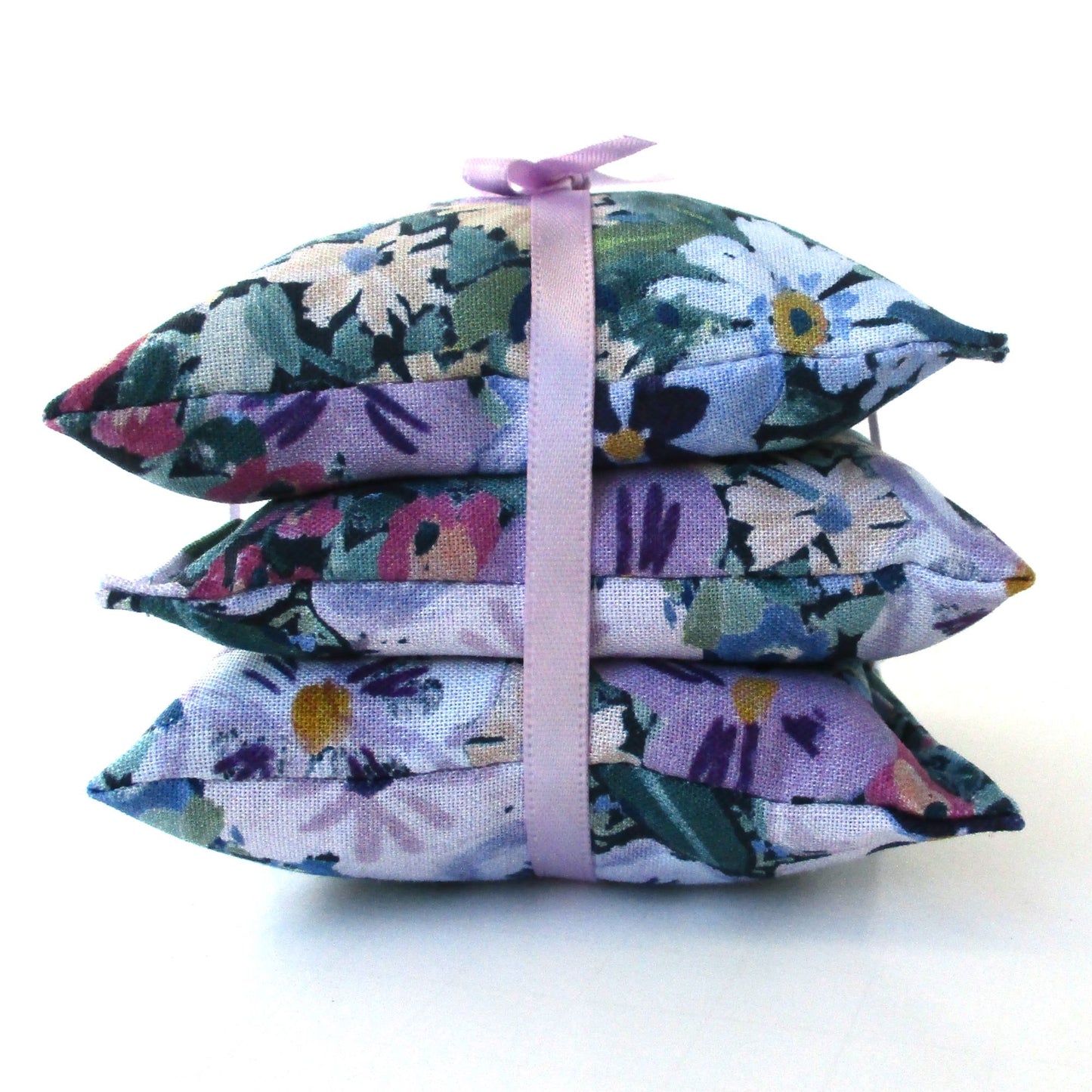 Pansy Garden Lavender Sachets Set of 3, Painterly Floral, French Lavender Gift, Handmade
