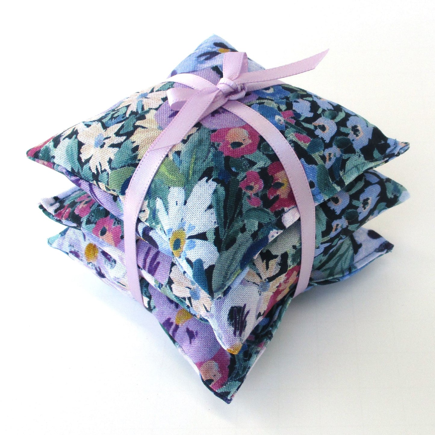 Pansy Garden Lavender Sachets Set of 3, Painterly Floral, French Lavender Gift, Handmade