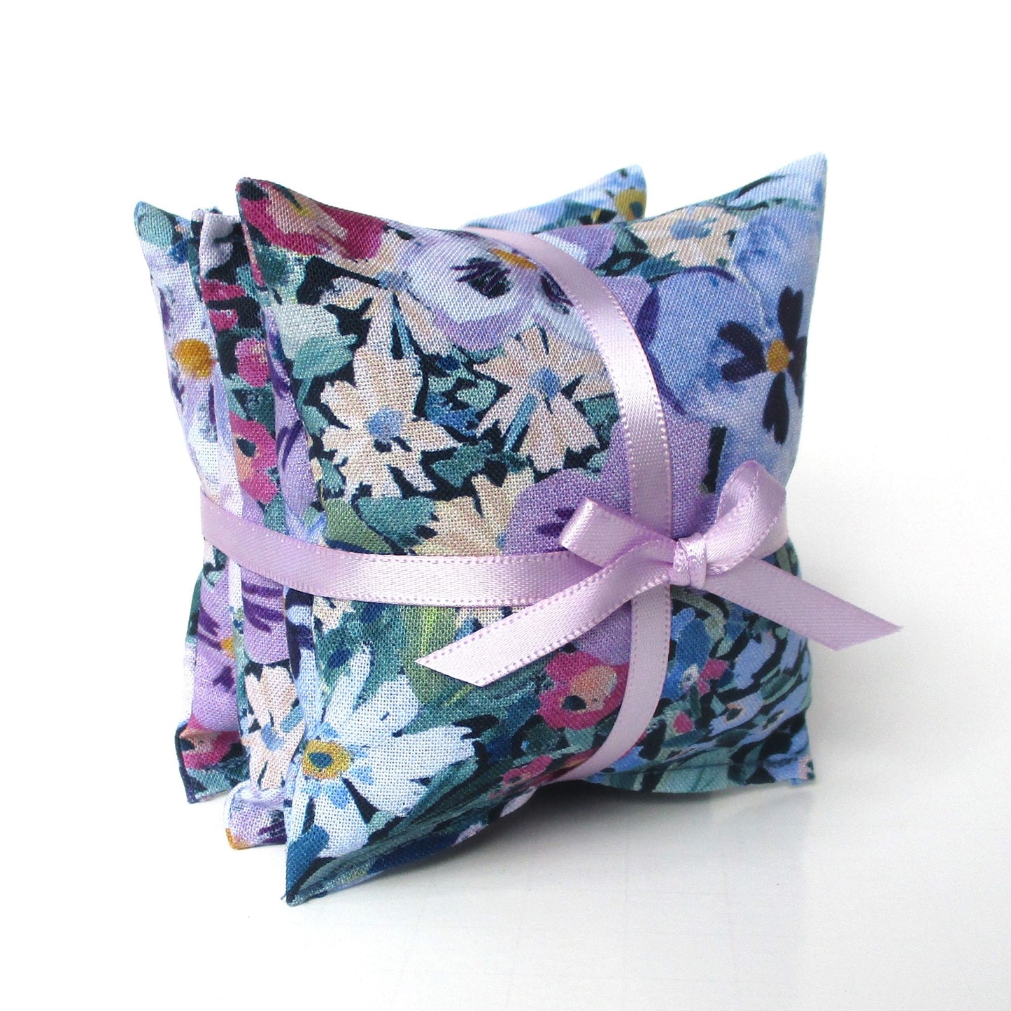 Pansy Garden Lavender Sachets Set of 3, Painterly Floral, French Lavender Gift, Handmade