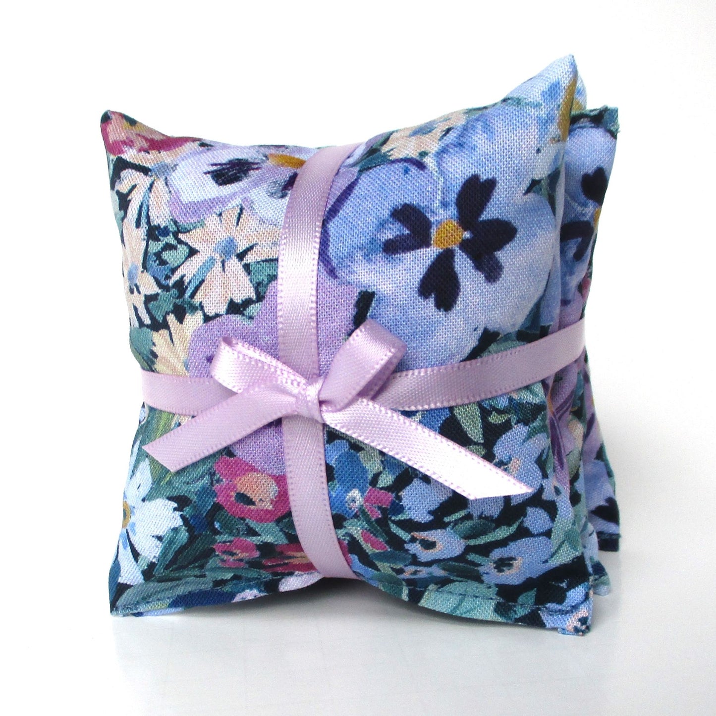 Pansy Garden Lavender Sachets Set of 3, Painterly Floral, French Lavender Gift, Handmade