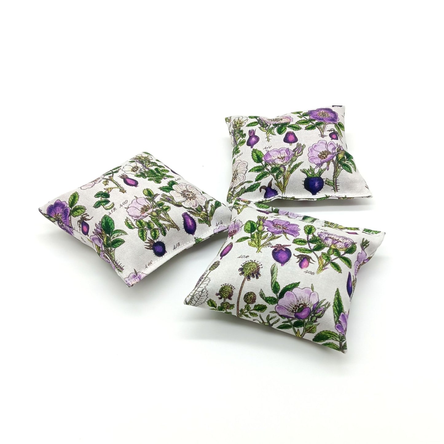 Botanical Print Lavender Sachets, Set of 3 Drawer Fresheners