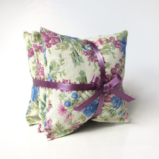 Vintage Floral Lavender Sachets Set of 3, French Lavender, Mother's Day Gift, Handmade