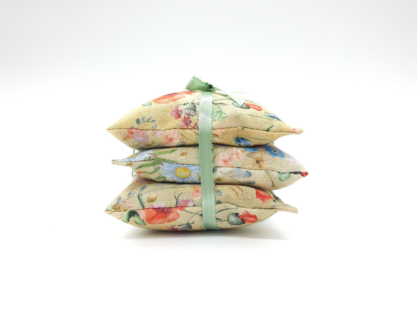 Wildflower Lavender Sachets Set of 3, Poppy Daisy Clover, French Lavender Gift, Handmade