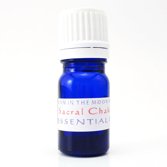 Sacral Chakra Essential Oil Blend, Sandalwood Ylang Ylang & Neroli, 100% Pure, 5mL, Man in the Moon Herbs