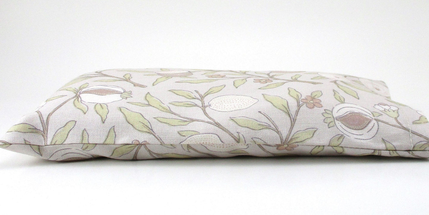 Small Microwavable Heat Pack, Botanical Cotton Cover, Targeted Hand & Wrist Therapy, Handmade
