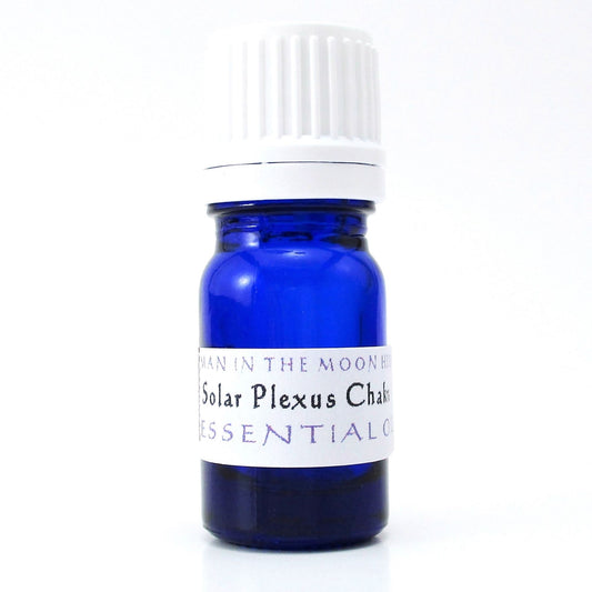 Solar Plexus Chakra Essential Oil Blend, Manipura, Ylang Ylang Grapefruit & Black Pepper, 100% Pure, 5mL, Man in the Moon Herbs