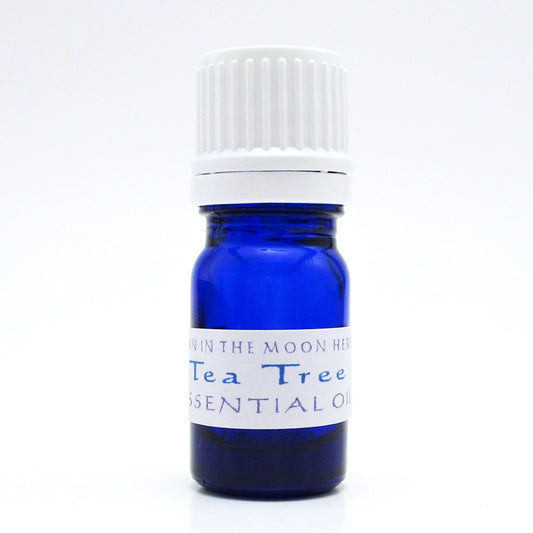 Tea Tree Essential Oil, 100% Pure Steam Distilled, Australian Melaleuca Alternifolia, Crisp & Purifying Aroma, Man in the Moon Herbs
