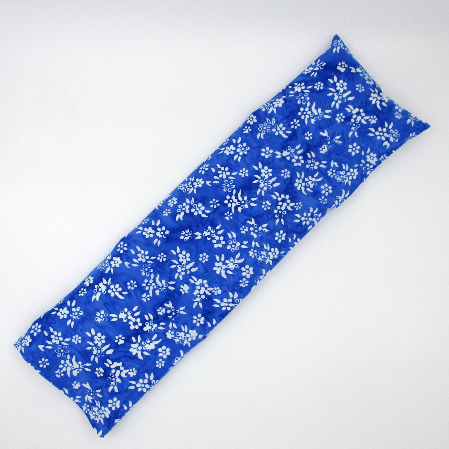 Microwavable Heat Pack, Washable Blue Batik Cover, Rice Therapy Wrap, Hot & Cold, Handmade