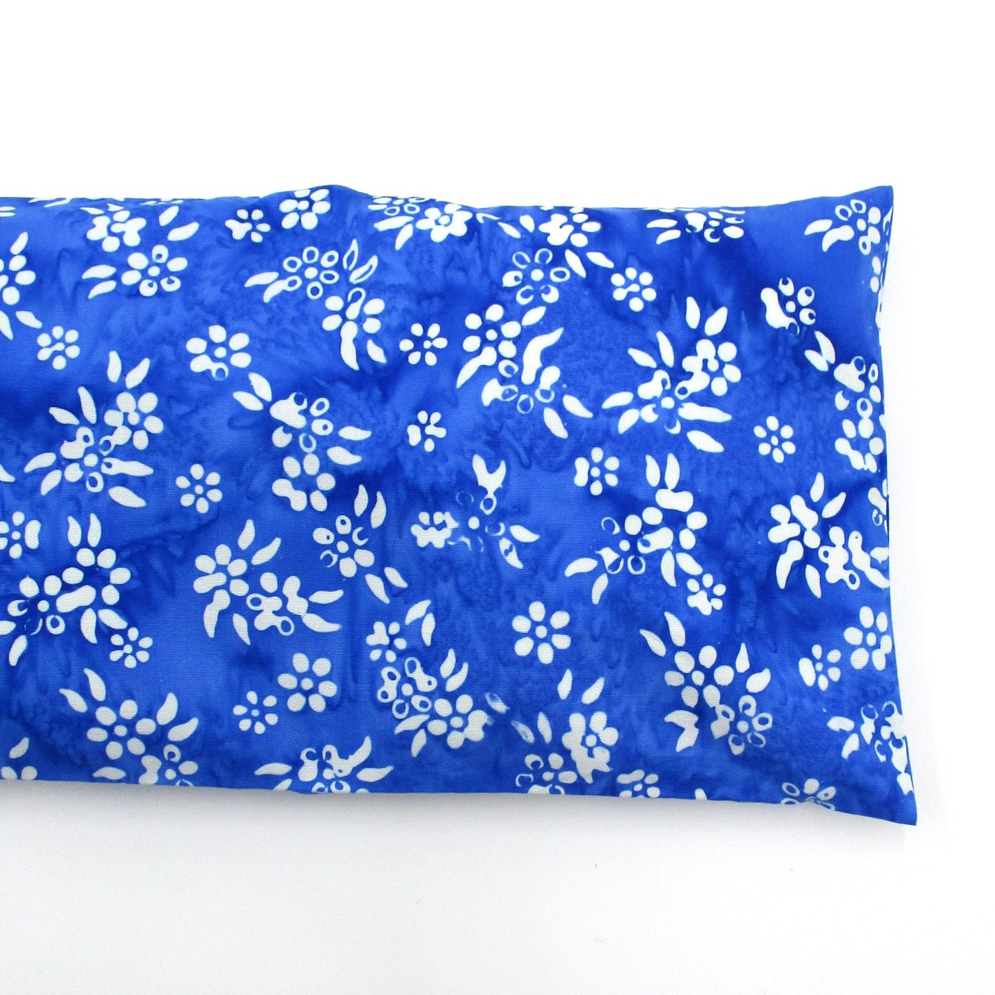 Microwavable Heat Pack, Washable Blue Batik Cover, Rice Therapy Wrap, Hot & Cold, Handmade