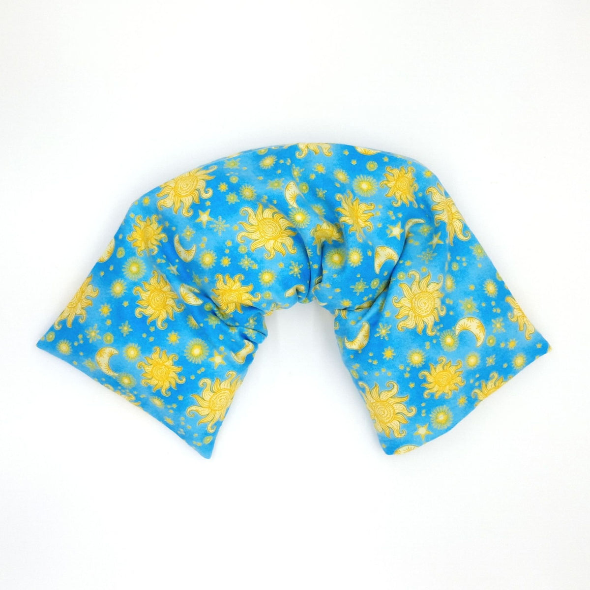 Large Microwavable Neck & Shoulder Wrap, Celestial Flannel Rice Pack, Removable Washable Cover, Hot & Cold Therapy, Handmade Self-Care Gift