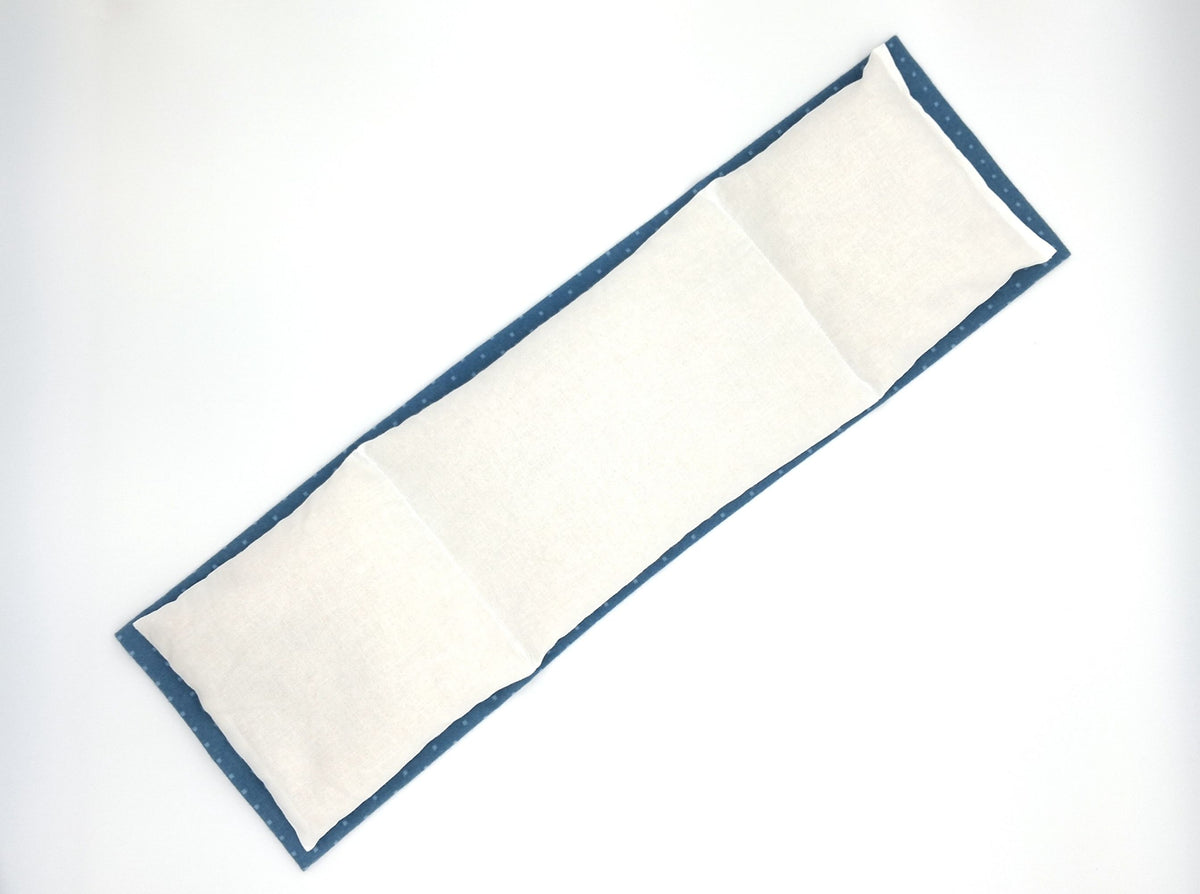 Large Microwavable Neck & Shoulder Wrap, Denim Blue Flannel, Removable Washable Cover, Hot & Cold Therapy