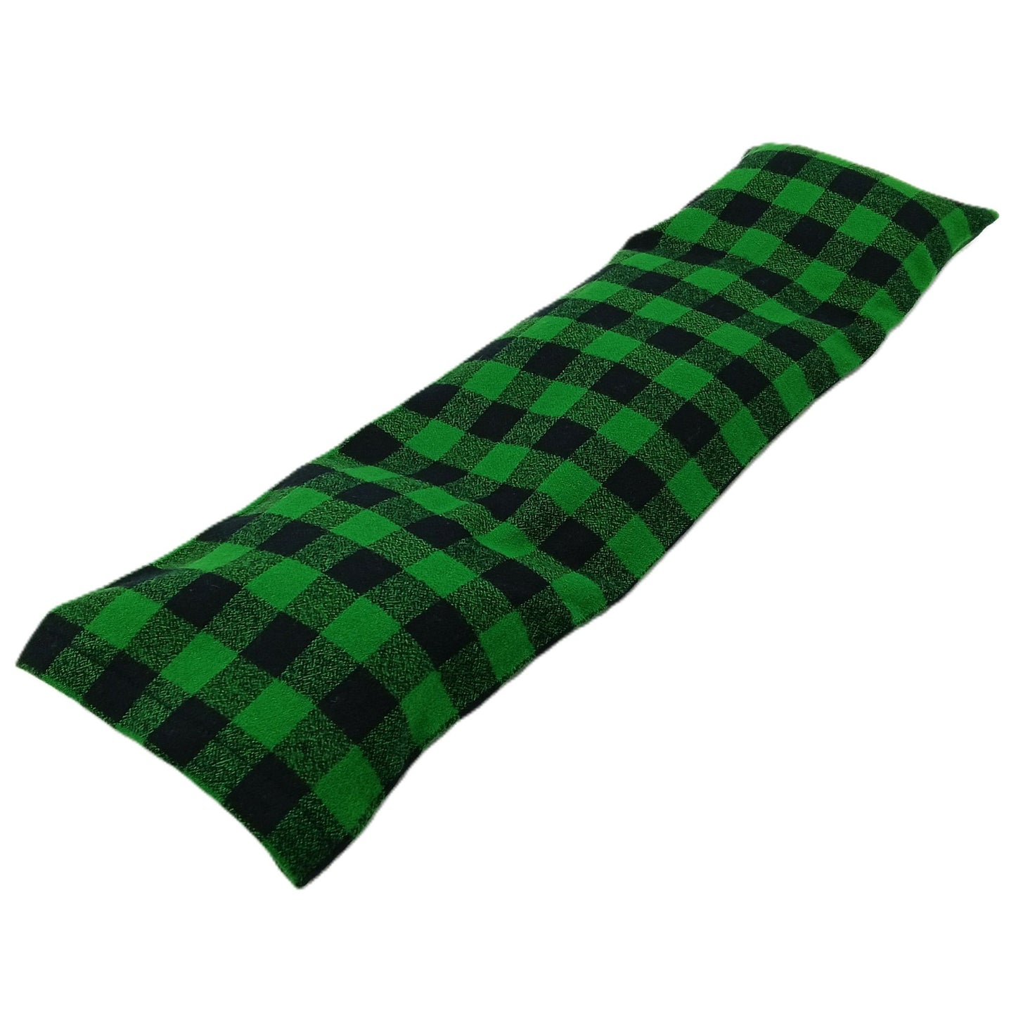 Microwavable Heat Pack, Green and Black Plaid Flannel Cold Pack