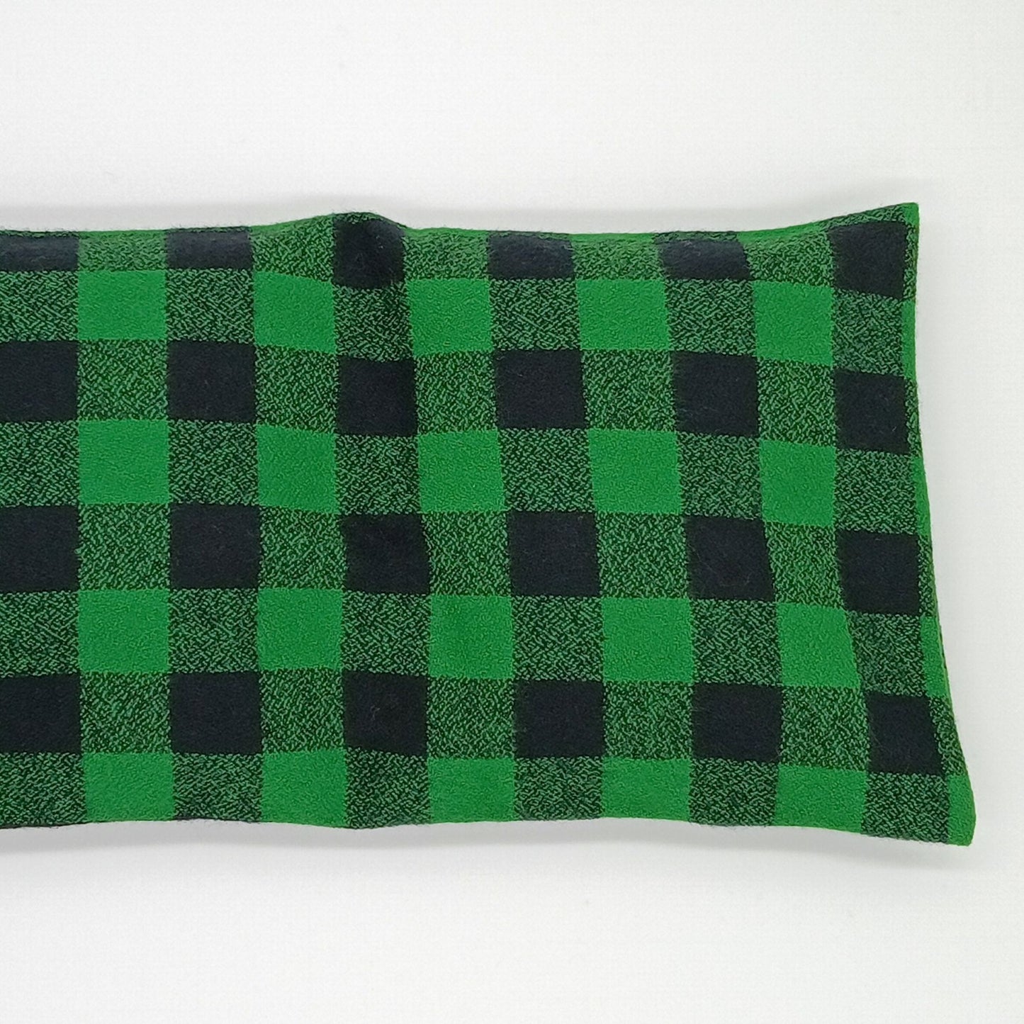 Microwavable Heat Pack, Green and Black Plaid Flannel Cold Pack