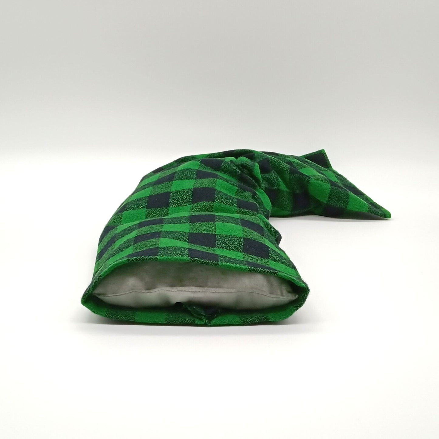 Microwavable Heat Pack, Green and Black Plaid Flannel Cold Pack