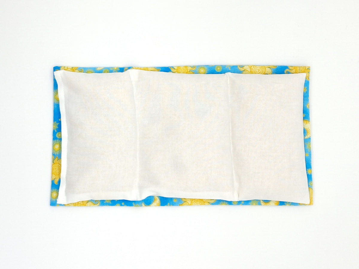 Microwavable Rice Heat Pack, Washable Celestial Flannel Cover, Hot & Cold Therapy, Handmade Self-Care Gift