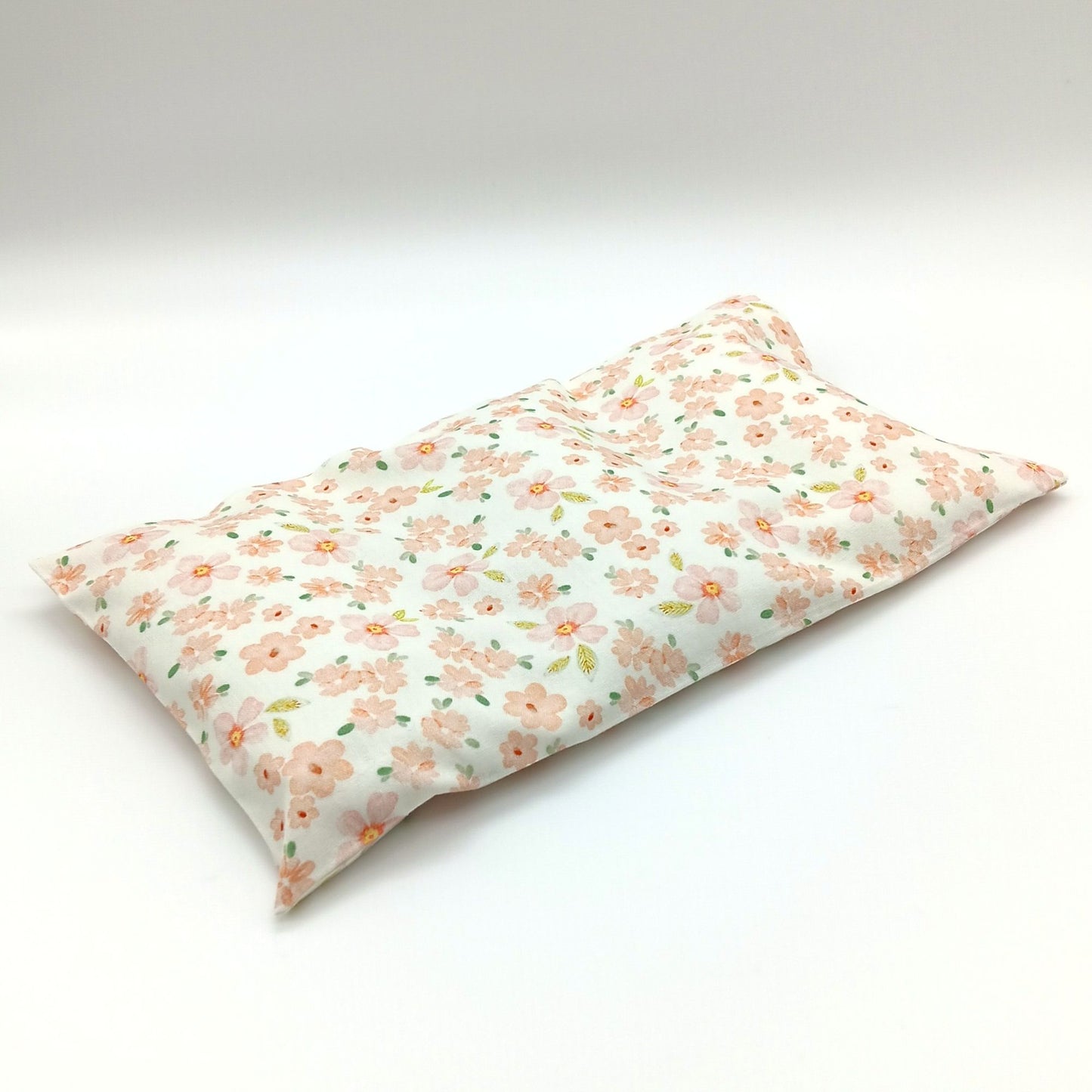 Heat Pack for Hands Knees Shoulders, Washable Peach Floral Cover, 12 by 7 inch Cold Pack