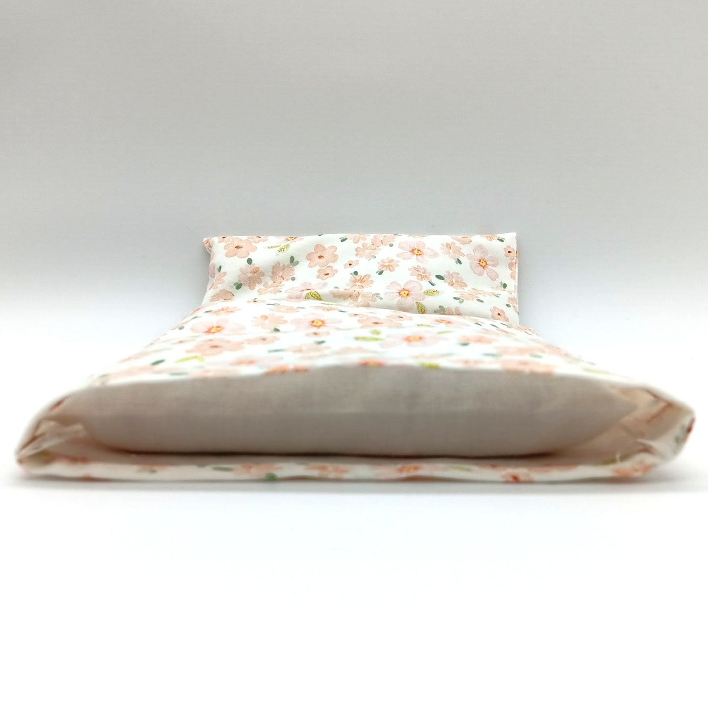 Heat Pack for Hands Knees Shoulders, Washable Peach Floral Cover, 12 by 7 inch Cold Pack