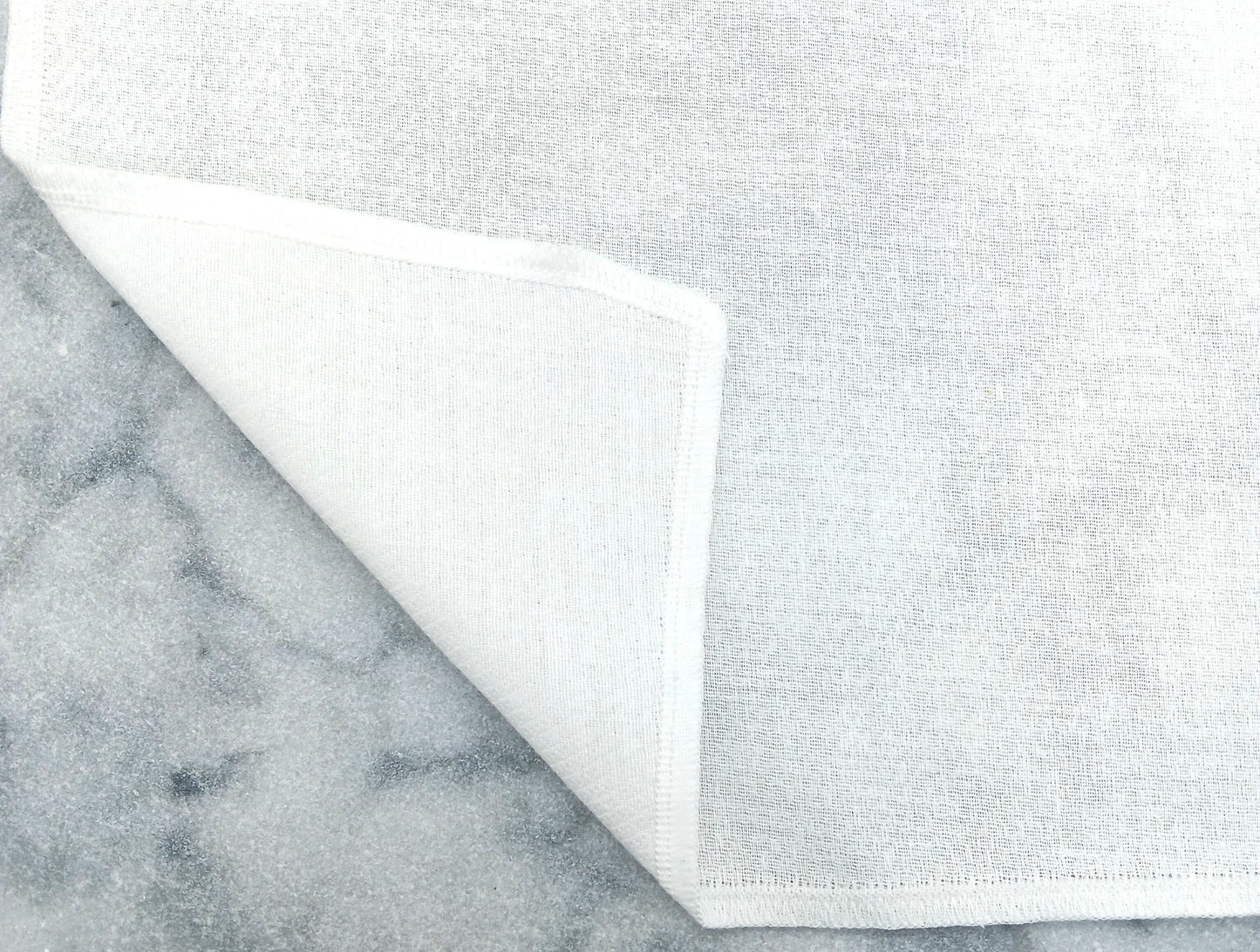 Reusable Paperless Towel, Handmade, All White Bird's Eye Cotton
