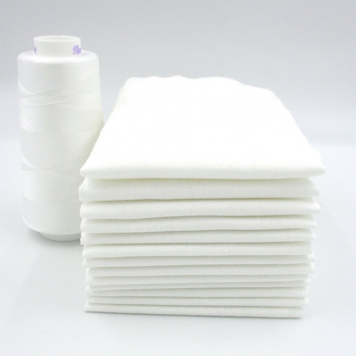 Reusable Paperless Towel, Handmade, All White Bird's Eye Cotton